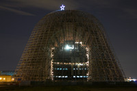 Slightly better image of Hangar One viewing from the side with the walls partially removed, this time using the tripod with a 20 second exposure at ISO 100 f/4. There's some lens flare from the cente