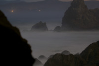 Twilight shot, looking out from the opposite end of the Sutro cave.