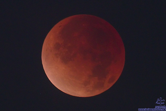 Lunar eclipse at totality, this was a fast initial processing before I go through and process the images. I think I need to sleep first. :)